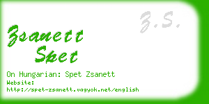 zsanett spet business card